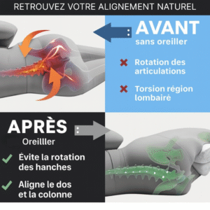 coussin entre les jambes